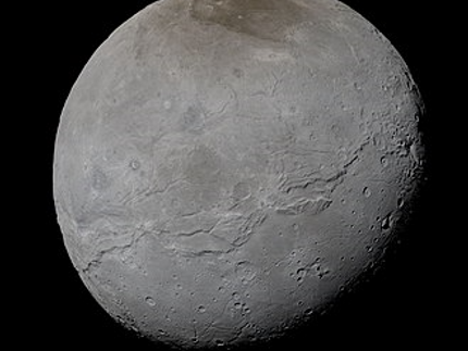 Charon in true color, imaged by New Horizons